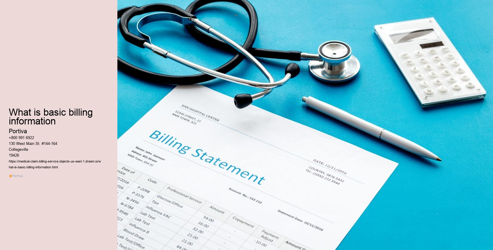 What is basic billing information