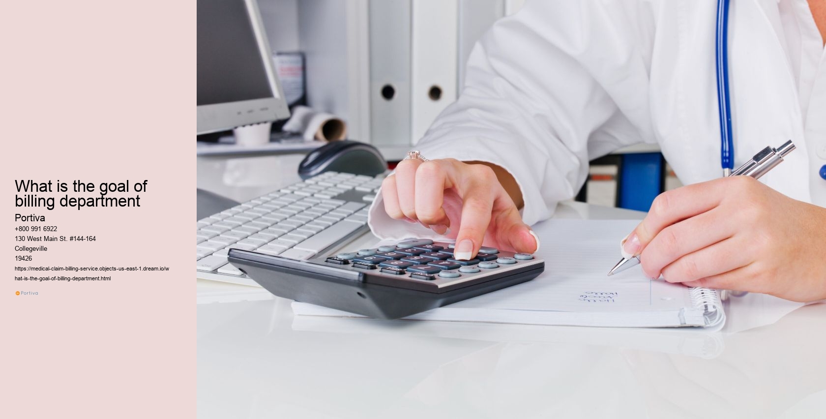 What is the goal of billing department